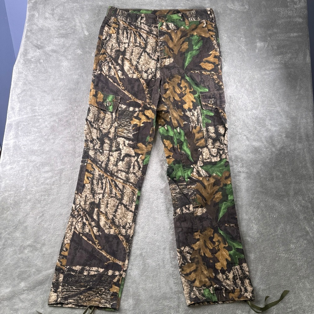 Vintage Mossy Oak Pants Mens M Camouflage Cargo BreakUp Camo 90s Made In USA